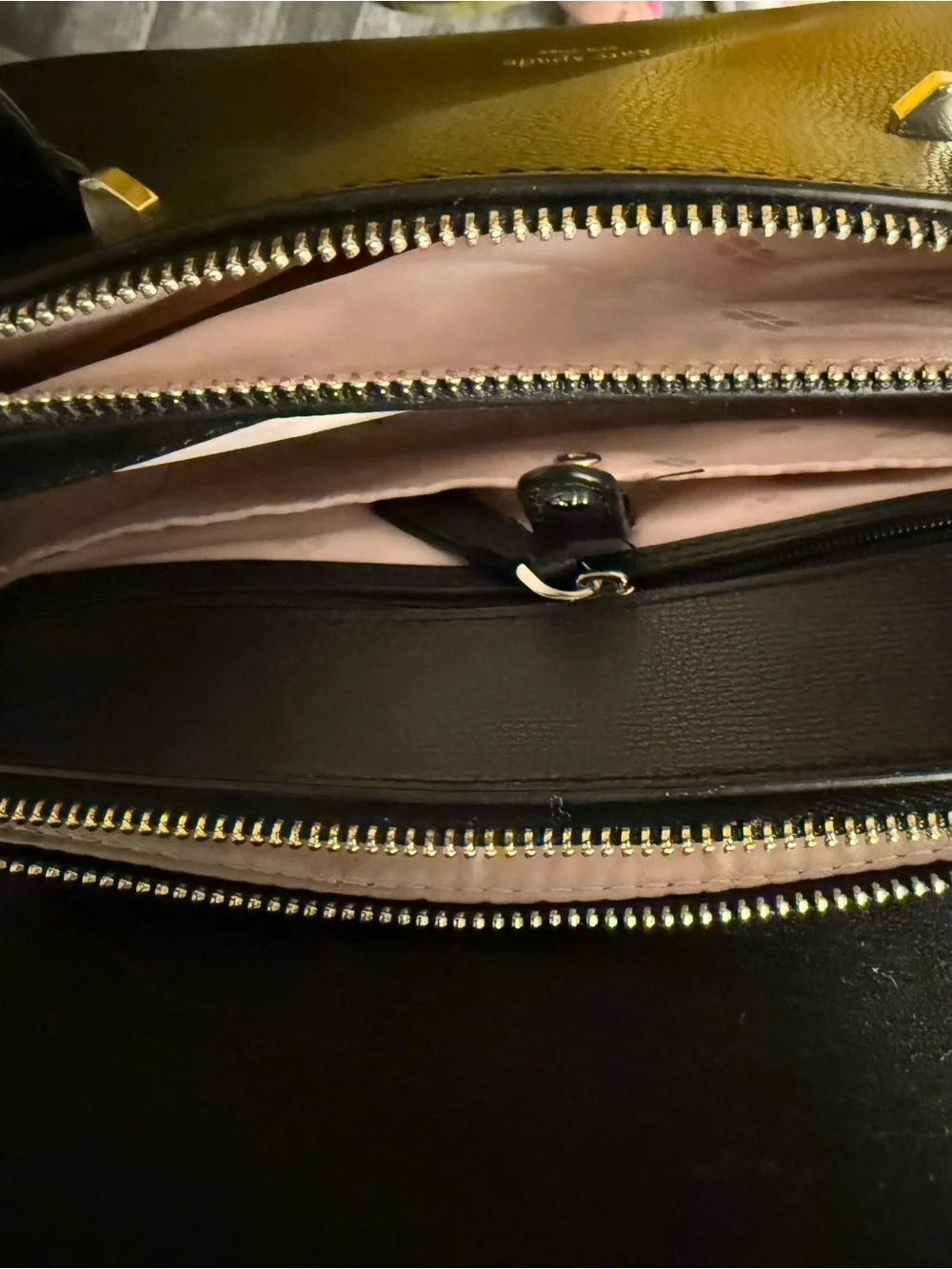Brand New WOT!!  Kate Spade Black Pebbled Leather Shoulder Bag with Gold Logo